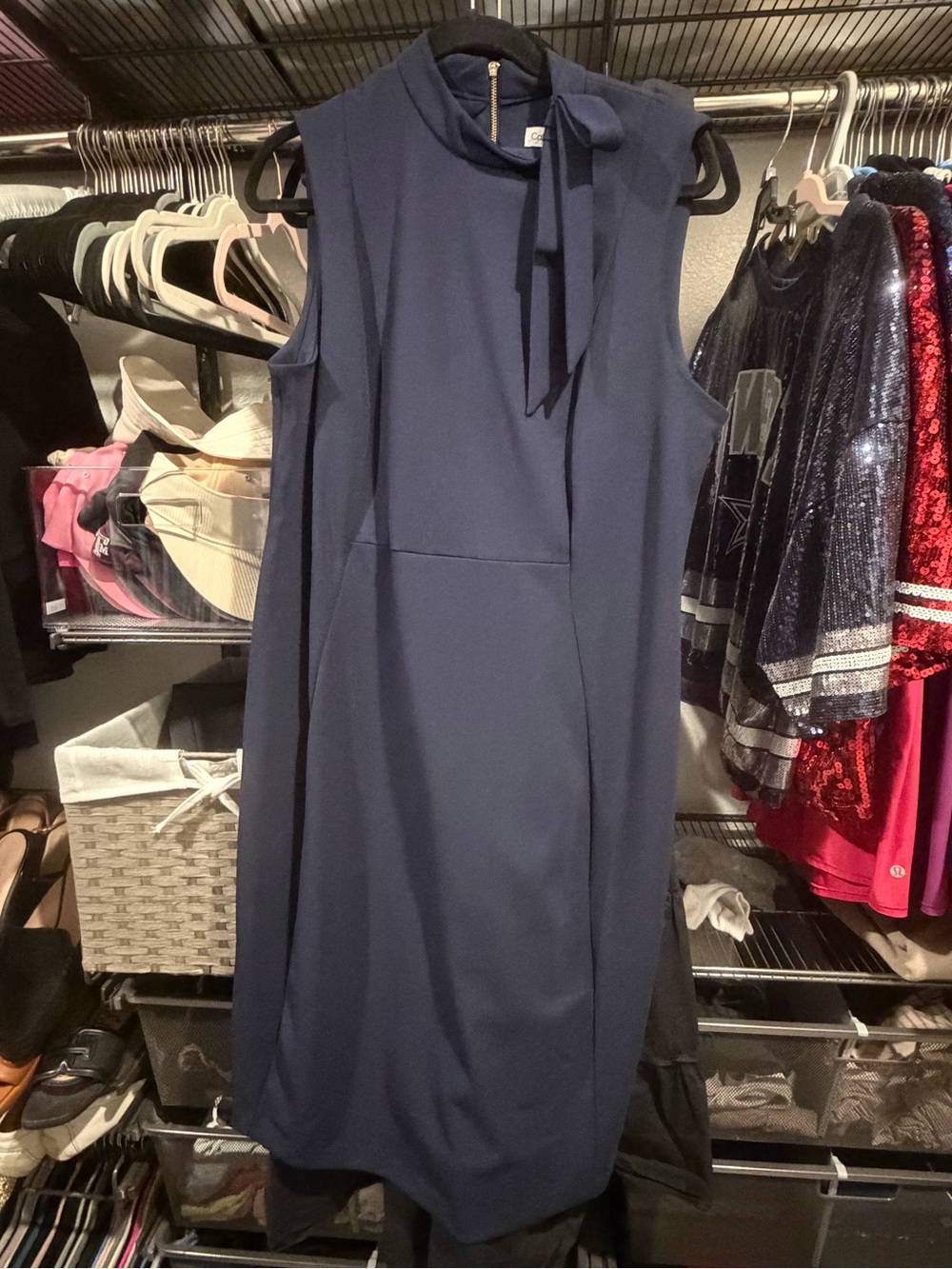 Sleeveless Calvin Klein Navy Dress